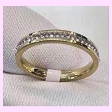 Gilded Grace, Stainless Steel Ring, Dazzling, 14K Gold Plating, Buy Gilded Grace Online